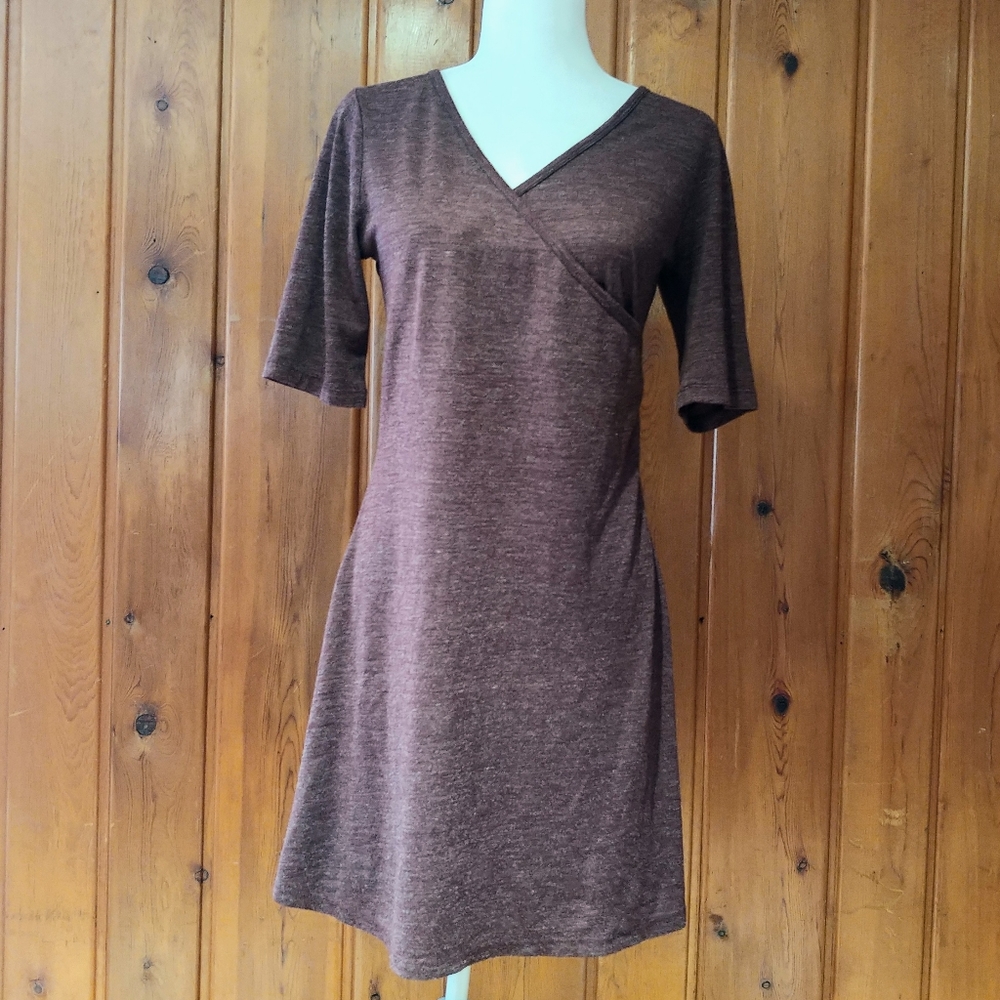 Prana Raspberry Wool Blend Dress Size Lrg.